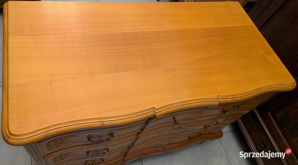Piękna komoda ludwikowska czereśniasklep Dąbrowa