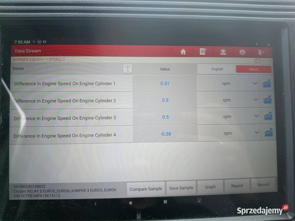 Komplet 4 wtryskiwaczy Citroen Jumper 20 BlueHDi