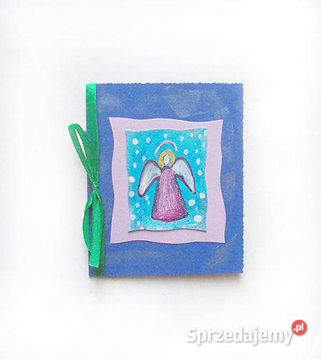 granatowa kartka z aniołkiem Boże Narodzenie Bydgoszcz