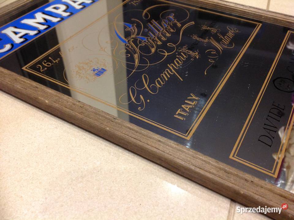 Reklama CAMPARI na Lustrze Dekoracja Obraz Nowa Sól