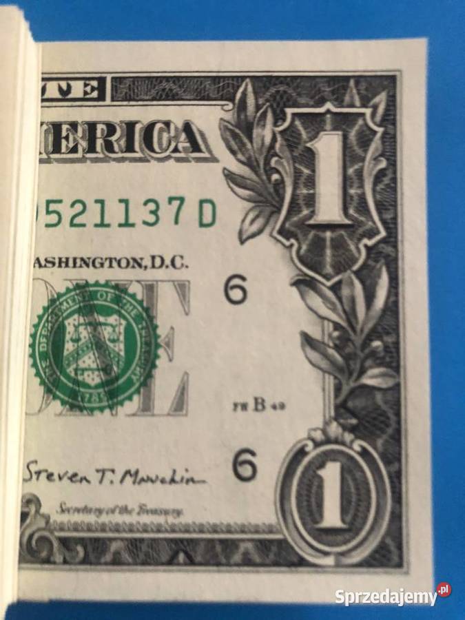 Nowe 100 banknotow 1 dollarowych posiadaja blad