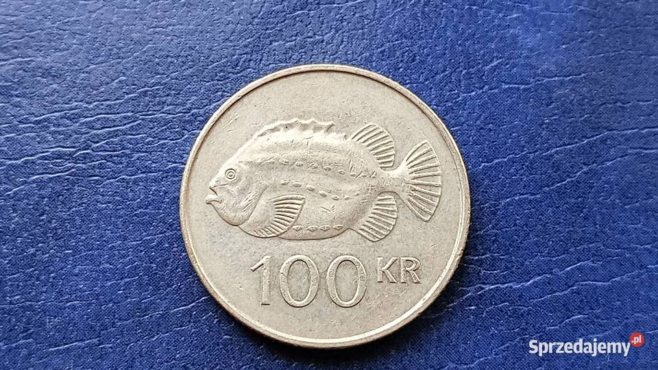 Stare monety 100 koron 1995 Islandia Numizmatyka podkarpackie Lesko