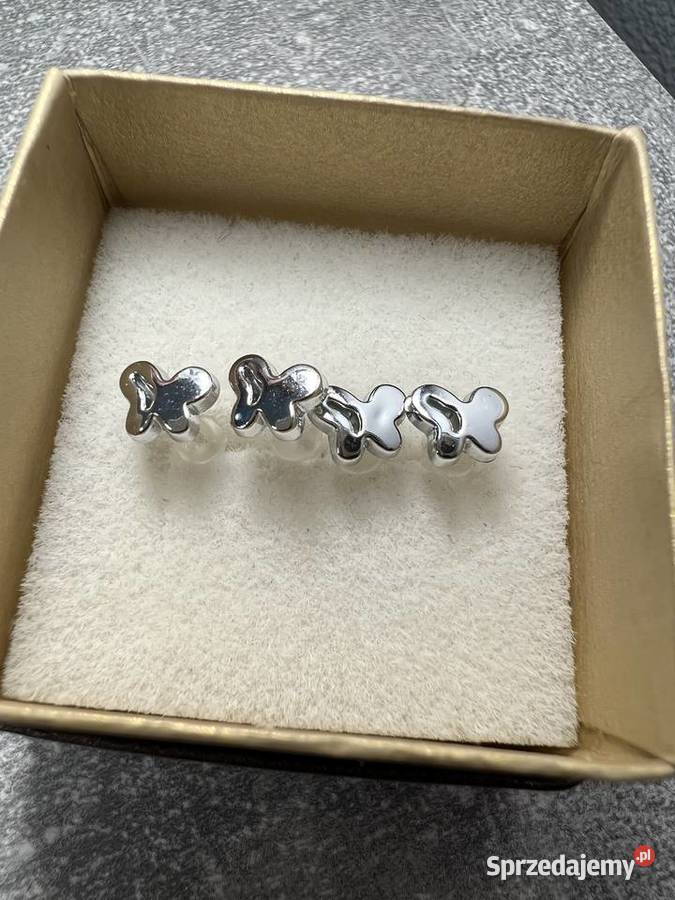 Kolczyki srebrne motyle motylki motyl motylek Jasło