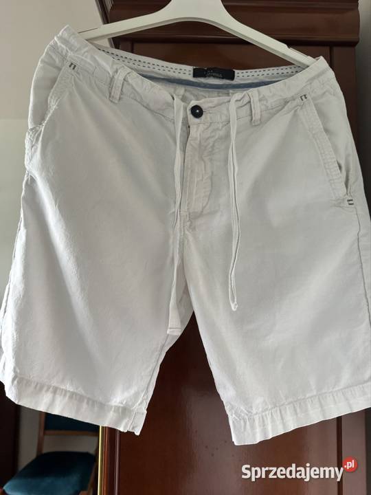Spodenki męskie Zara 3232 eur 42sM białe len z sprzedam