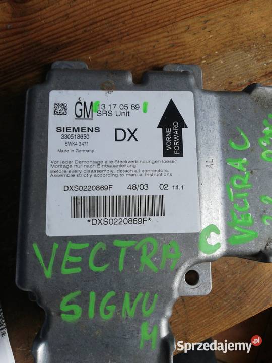 sensor airbag Vectra Signum 13 17 05 89 Margonin