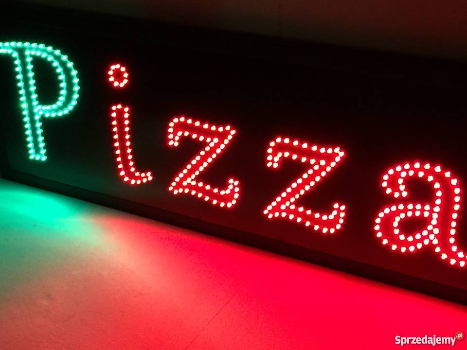 PIZZA reklama LED 100x36 zewnętrzna NOWA Gastronomia Pomiechówek