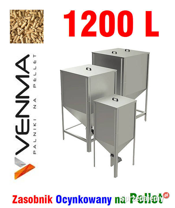 Zasobnik na Pellet 1200 L VENMA Ocynk Zbiornik Koszęcin