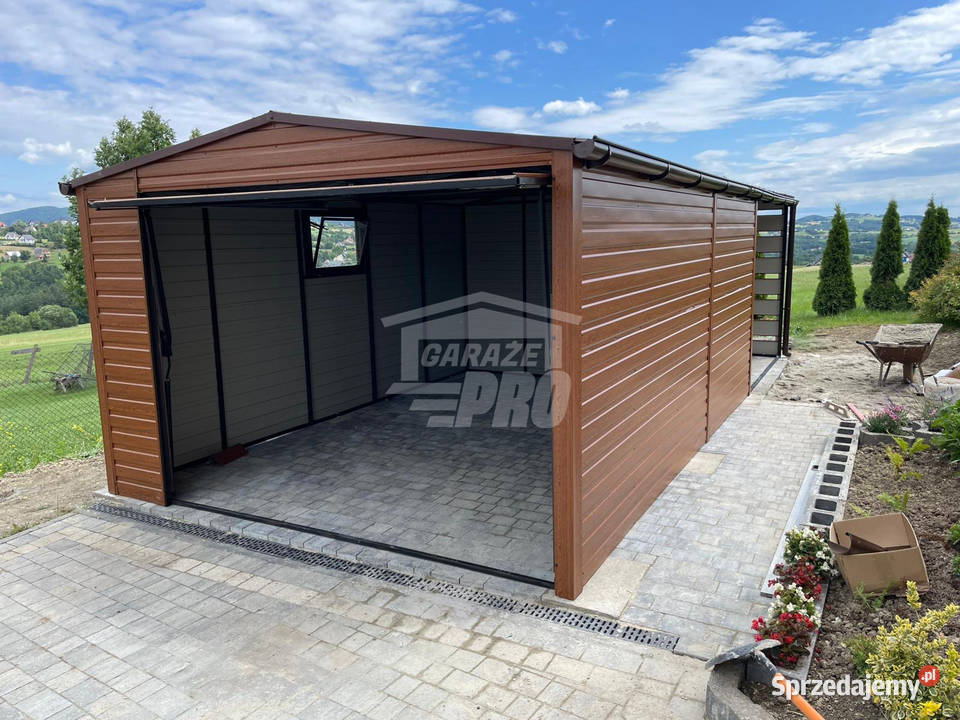 Garaż blaszany 35x45 wiata 35x2m Brama okno blacha Jelenia Góra