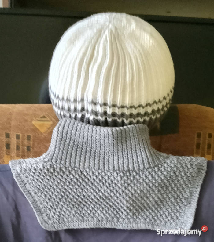 czapka i golf rozpinany komplet na chłodne dni