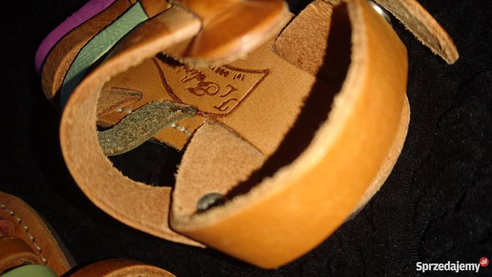 Malutkie sandalki skorzane brazowa skora miekka Rozmiar 20 Zembrzyce