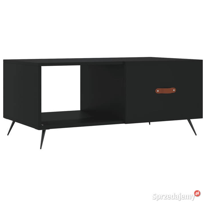 Stolik kawowy czarny 90x50x40 materiał Warszawa