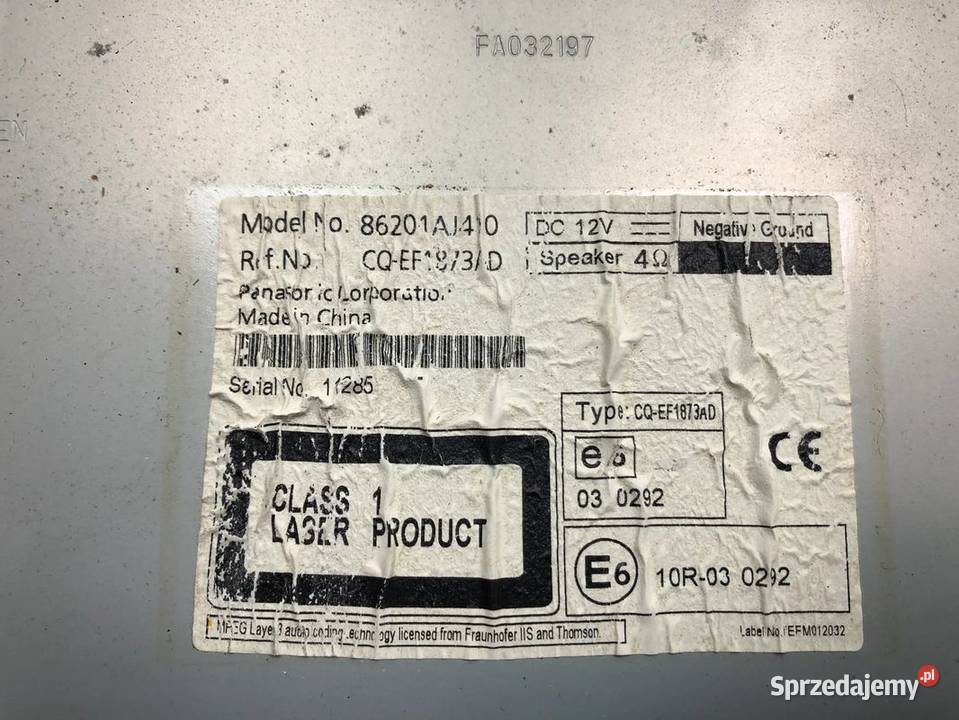 SUBARU OUTBACK IV LEGACY V 20092014 RADIO CD M3 świętokrzyskie Skarżysko-Kamienna