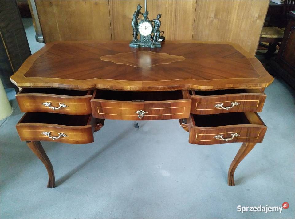 Włoskie stylowe biurko z intarsjami Białystok sprzedam