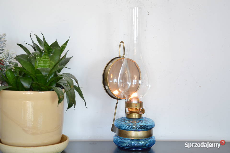 lampa naftowa wisząca stojąca z lusterkiem Antyki Jastrzębie-Zdrój