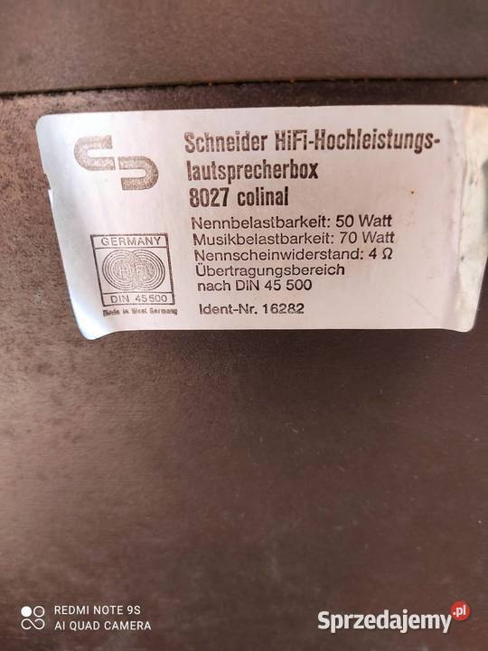 Głośnik Schneider Hochleistungs 50W Iłża