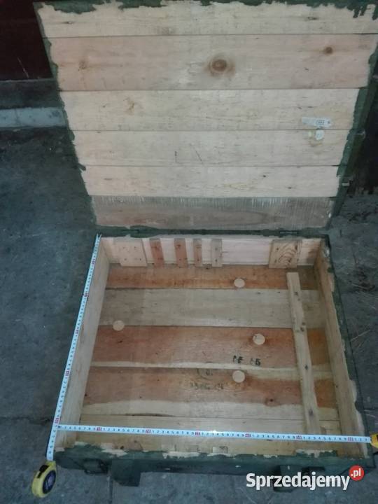 Skrzynia wojskowa drewniana 64x57x20 Bukowiec sprzedam