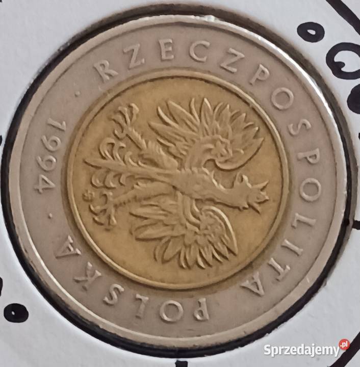 5 złotych 1994 r Destrukt skrętka przesunięcie Kolekcje sprzedam