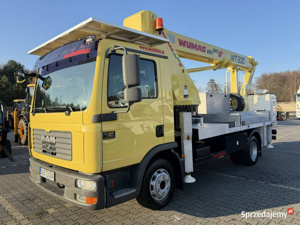 MAN TGL 8210 Zwyżka WUMAG WT 230 23m w bok 18m świętokrzyskie Widełki