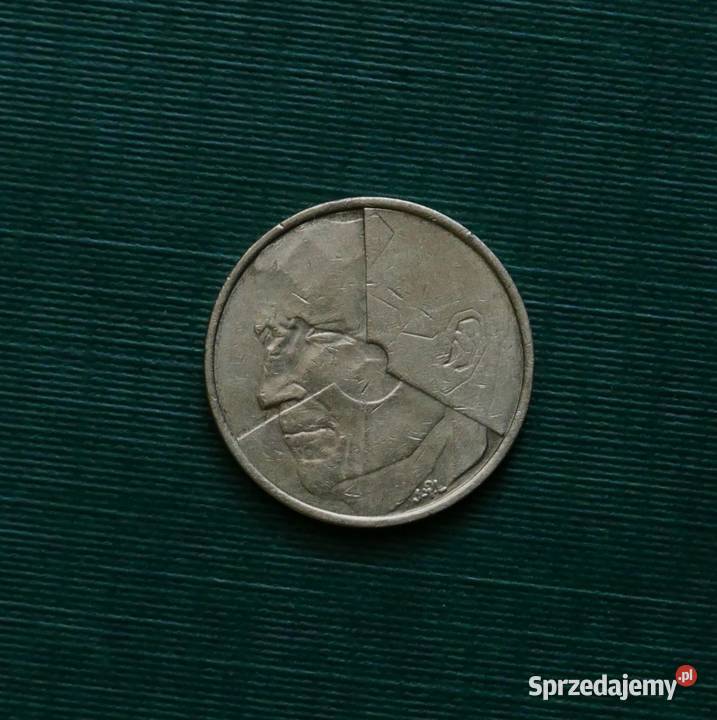BELGIA 5 franków 1986r Napis francusku BELGIQUE śląskie Gliwice