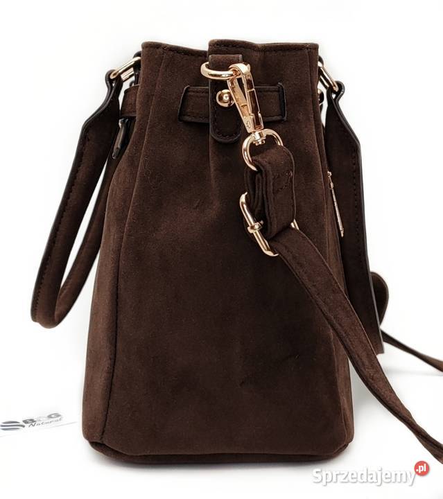 Torebka FLORA CO PARIS Zamsz Eko A5 Pojemna do