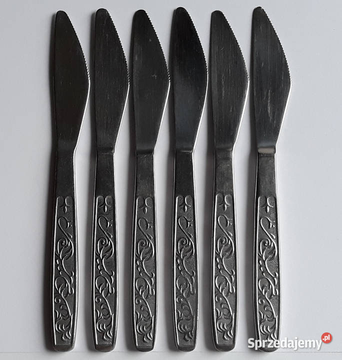 Noże obiadowe PNĄCZA Gerlach sztućce PRL śląskie Dąbrowa Górnicza sprzedam
