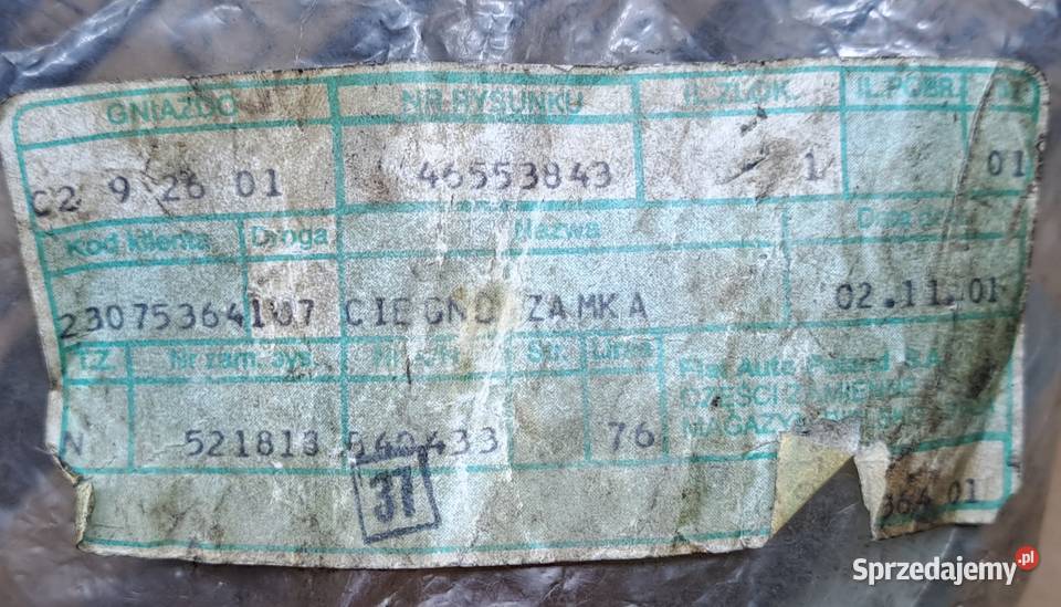 OGRANICZNIK DRZWI PRZEDNICH FIAT SEICENTO Mielęcin