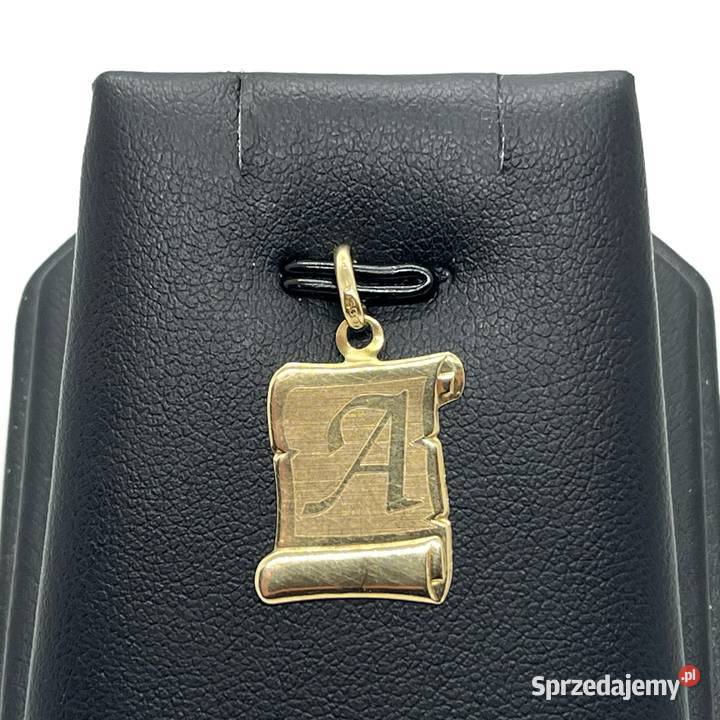 Złota Zawieszka Próby 585 061g Literka Litera A złoto warmińsko-mazurskie Elbląg