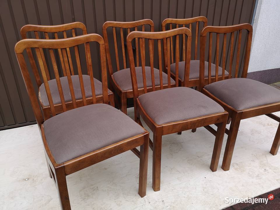 Krzesła ARTDECO Stare Antyk Komplet 6 Sztuk
