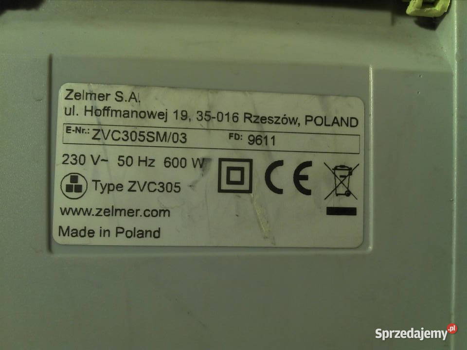 Odkurzacz Zelmer Odyssey ZVC305SM03 MOC 600 W