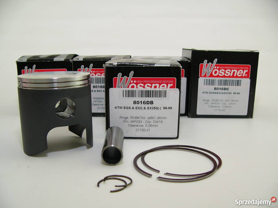 TŁOK komplet tłokowy WOSSNER 6745 mm sel B Silniki i osprzęt śląskie