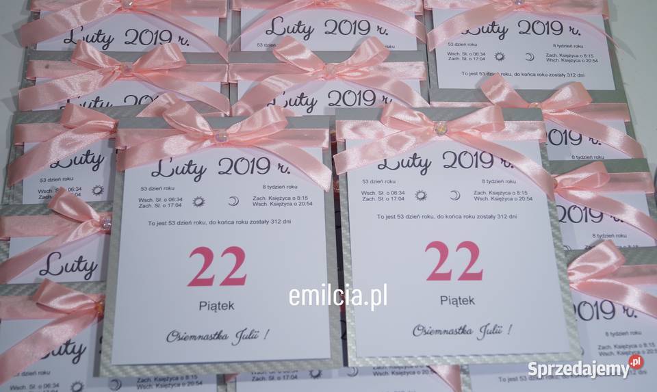 Zaproszenie na urodziny Kartka Kalendarz Spirala Zielona Góra sprzedam