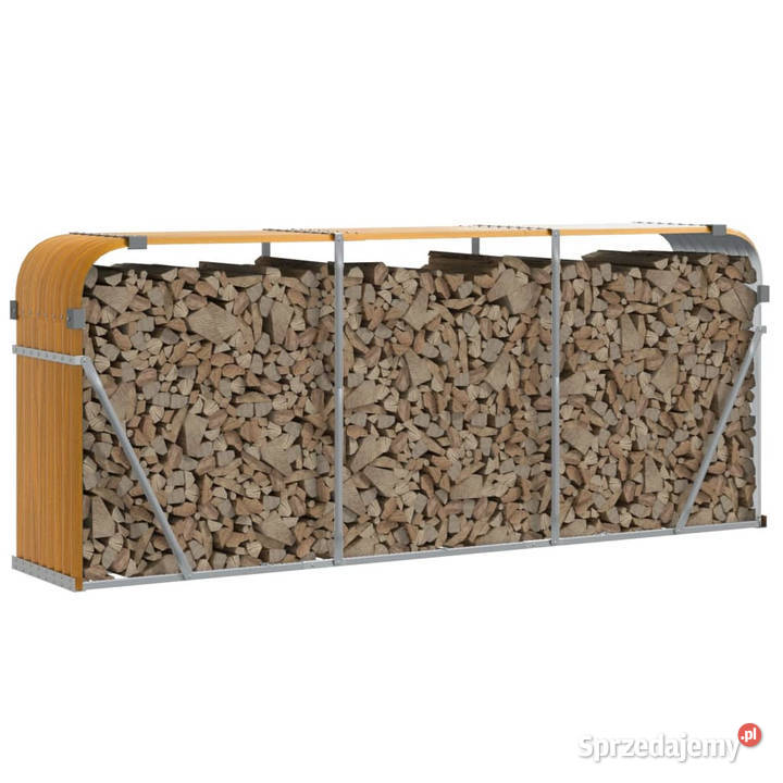 Stojak na drewno jasny brąz 234x45x100 stal Pozostałe Warszawa sprzedam