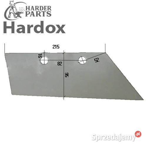 Lemiesz przedpłużka HARDOX 19126P do pługa