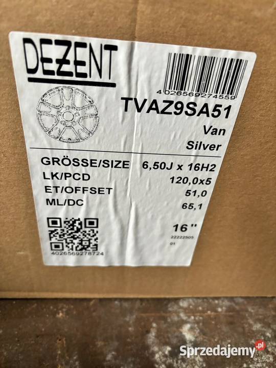 nowa felga stalowa VW T5 T6 T61 Multivan Turek