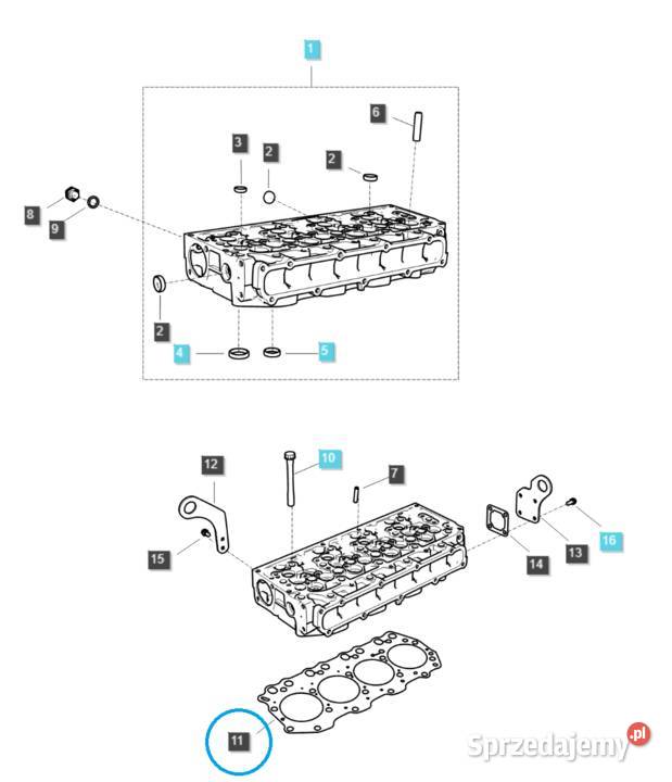 Uszczelka pod głowice EGQ116 LS Tractor 40217410 Tajęcina sprzedam