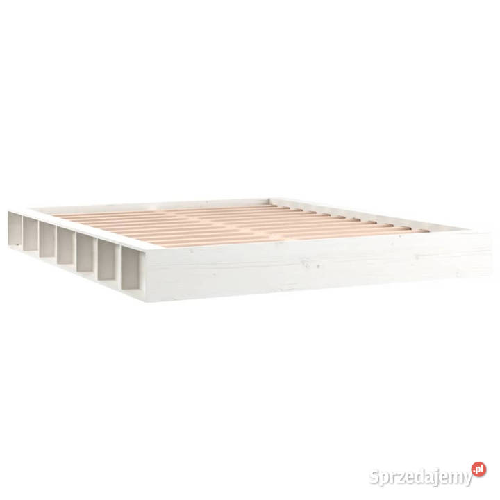 Rama łóżka biała lite drewno 140 x 200 WM820677 158cm mazowieckie Warszawa