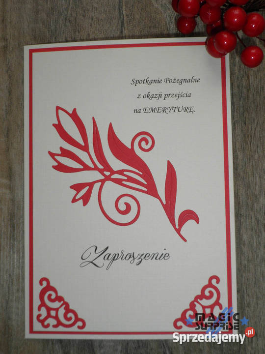 Zaproszenia z tyt odejścia na emeryturę Konin sprzedam