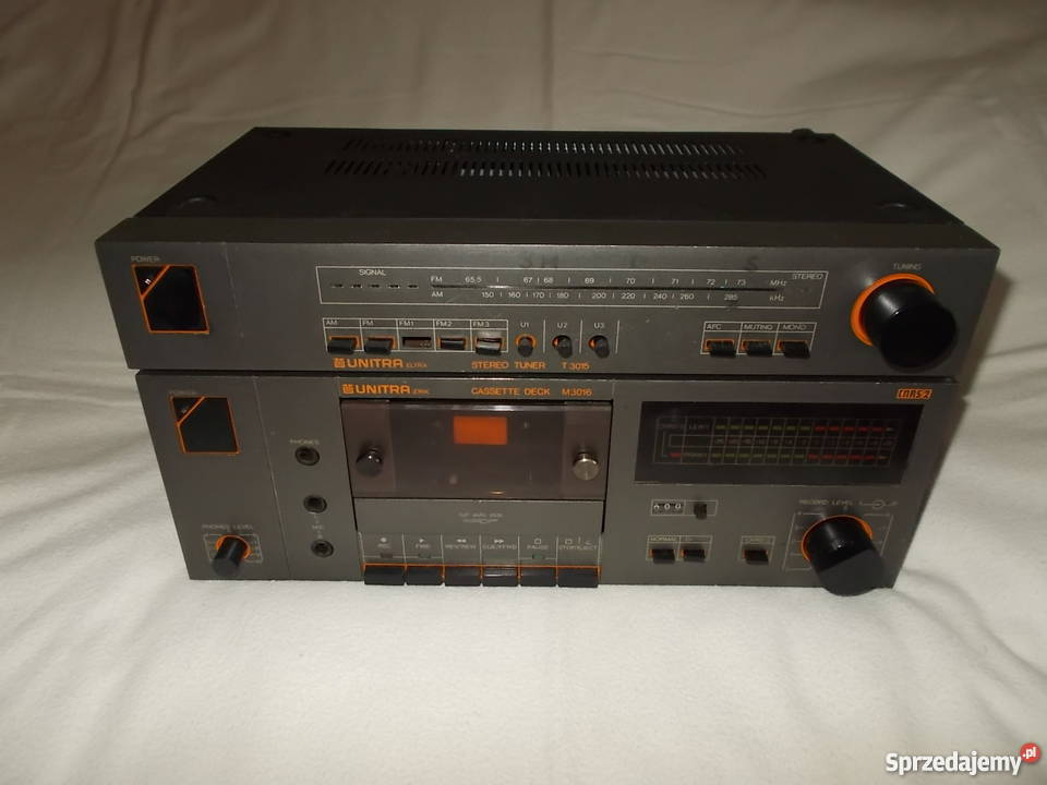 Zestaw UNITRA tuner T3015 deck M3016 na części