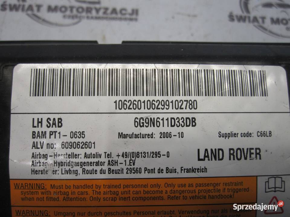 LAND ROVER FREELANDER II 06r poduszka fotela osobowe