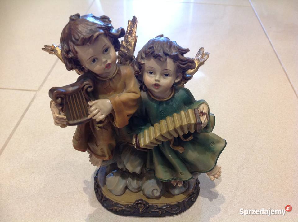 Piękna Figurka Grające Aniołki Dekoracja Nowa Sól