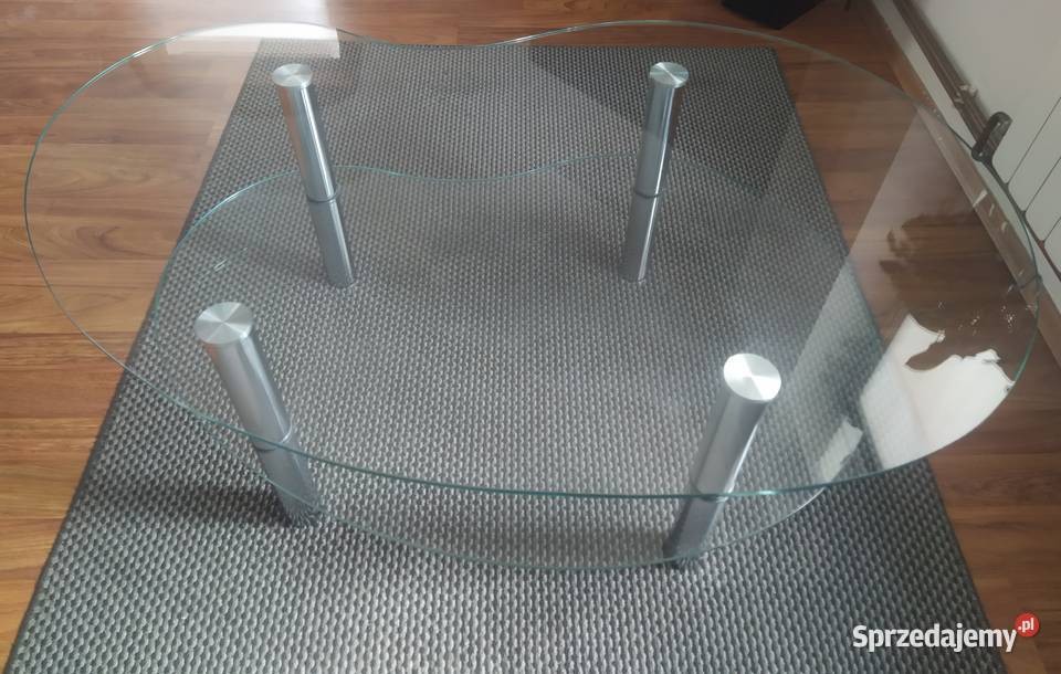 Duży stolik szklany ŁEZKA Stoliki kawowe i ławy Gorlice