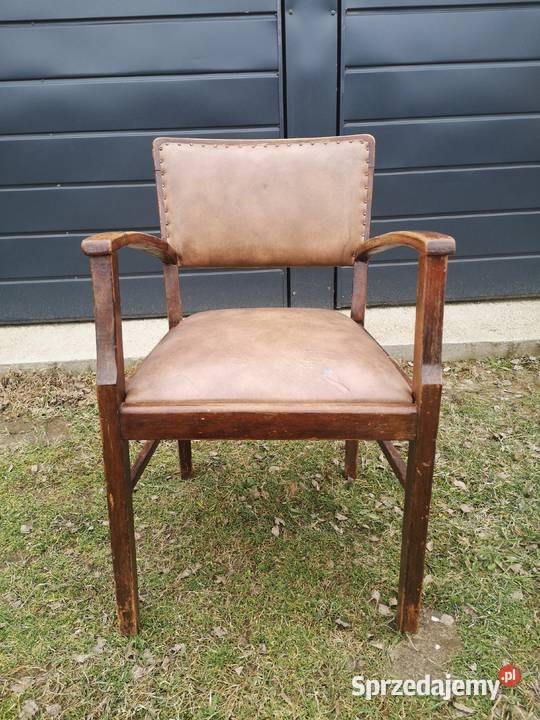 Fotel ART Deco skóra Aleksandrów Łódzki