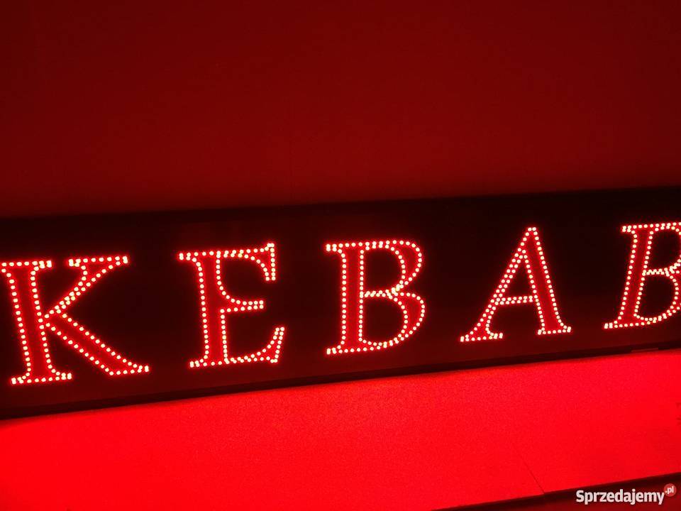 LED reklama KEBAB 200x50 zewnętrzna NOWA Pomiechówek sprzedam