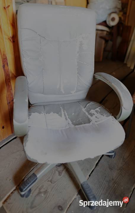 Fotel obrotowy skórzany do naprawy 110cm Stąporków sprzedam