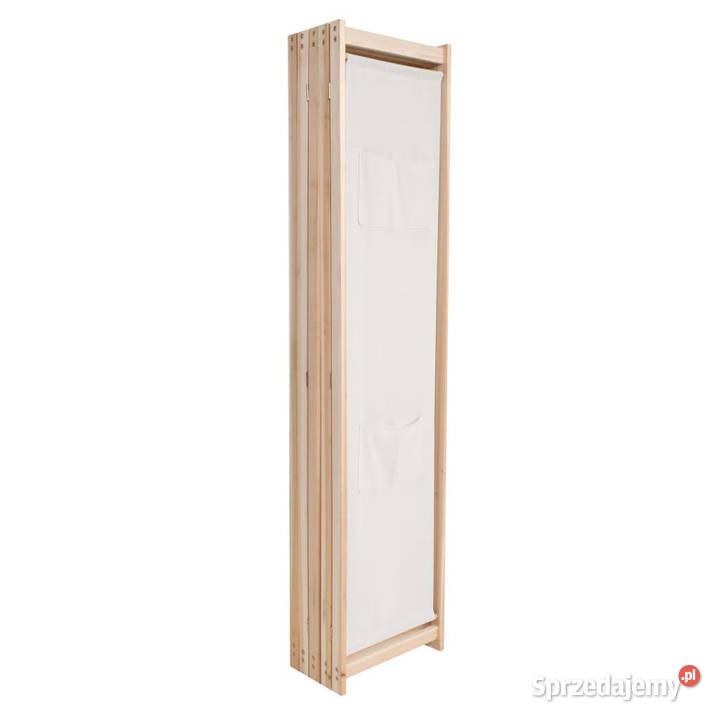 Parawan 5panelowy kremowy 200 x 170 x 4 tkanina Pozostałe Warszawa