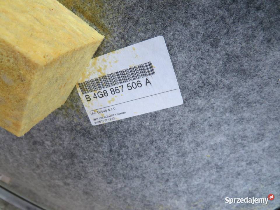 PODSUFITKA SZYBERDACH CAŁA AUDI A7 4G 4G8867506A osobowe