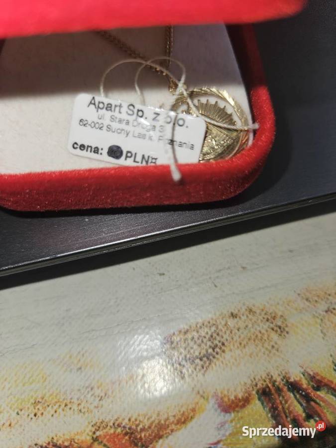 Złoty lamcuszek z medalikiem Metka Warszawa