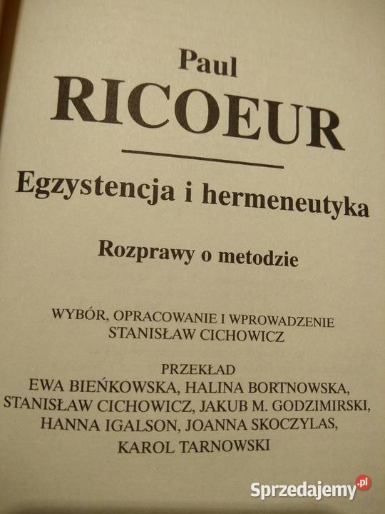 Egzystencja i hermeneutyka książka kolekcje mazowieckie Warszawa