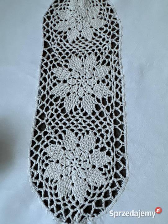 obrus owalny szydełkowy rękodzieło