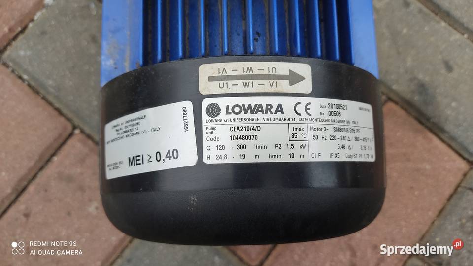POMPA spożywcza LOWARA CEA 2104D 15KW Nowy Tomyśl